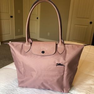 NWT LONGCHAMP Le Pliage Type S Club Small Tote 1621619 Antique Pink AUTHENTIC
